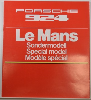schöner Porsche 924 Sondermodell Le Mans special model Prospekt brochure
