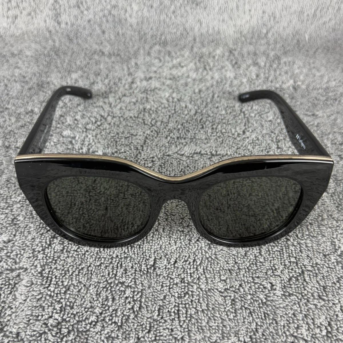 Le Specs Luxe Nitro Black Winged Cat Eye Sunglasses Handmade The Stealth Black Female Cat-Eye Sunglasses | Le Specs main image 4