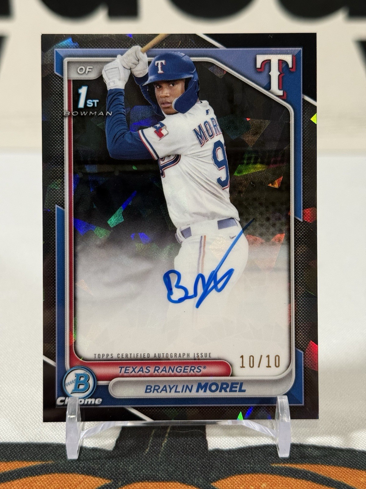 2024 Bowman Chrome Sapphire Braylin Morel #SCPA-BM 1st Bowman Black Auto 10/10