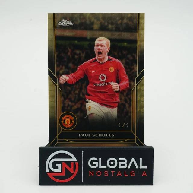 Paul Scholes 2025 Topps Chrome Gold Superfactor 1/1 Manchester United #OT-13 NM