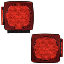 Rear Led Submersible Square Trailer Tail Lights Kit Boat Truck Waterproof 12v Rear Led Submersible Square Trailer Tail Lights Kit Boat Truck Waterproof 12v