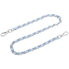 32" Purse Strap with Buckle for Shoulder and Cross Body Sky Blue Silver 