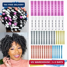 60 Pcs Hair Perm Rods Set 6 Sizes Perm Rods For Long Short Hair,Plastic Cold Wav