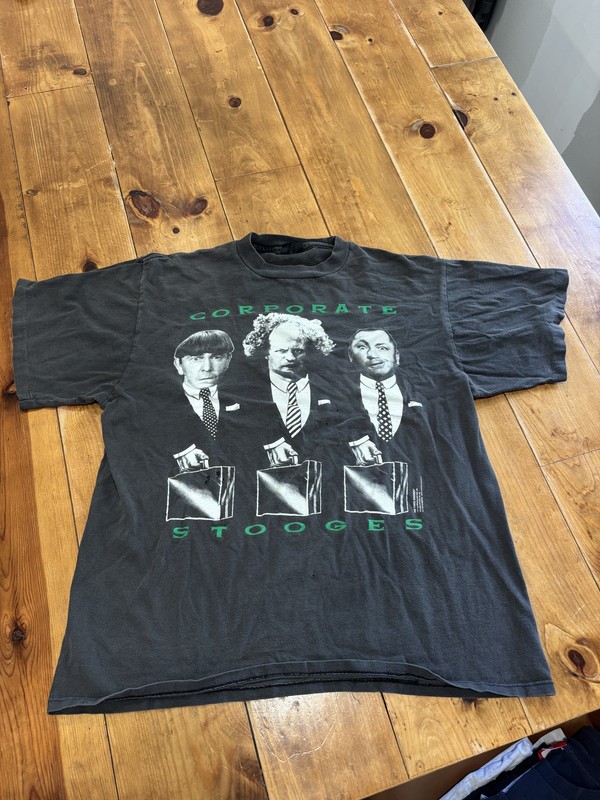 Vintage 1991 Corporate Stooges T-Shirt The Three Stooges Parody Changer's XL
