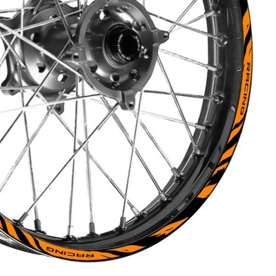 Orange W02B Wheel Rim Sticker Decal Tapes For Suzuki DR-Z 400S 2000-2021