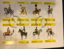 Eynhallow Scotland, 1973 Military Uniforms, Horses, CTO Used M/S Sheet