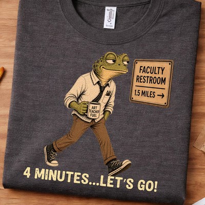 Minutes Let's Go Frog Art Teacher Comfort Tee