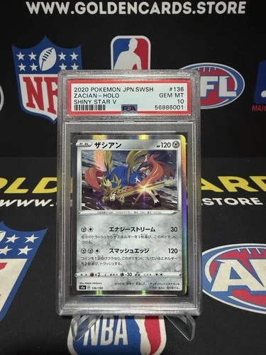 2020 POKEMON JAPANESE SHINY STAR V ZACIAN HOLO 136/190 PSA 10