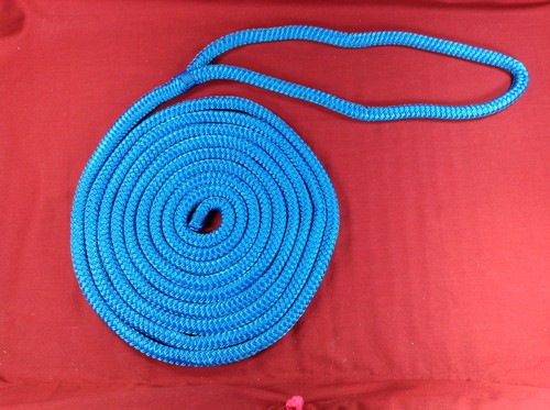 DOCK LINE DOUBLE BRAIDED NYLON ROPE 1/2" x 15' BLUE SEACHOICE 40361 - Picture 3 of 12
