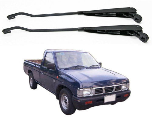 Pair Windshield Wiper Arm Black Metal For 1990-1997 Nissan Big-M D21 Pickup (RHD - Picture 5 of 6