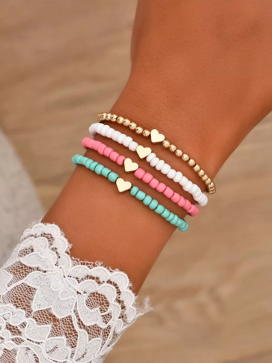 Wholesale cute romantic solid color solid color nylon elastic band braid  couple bracelets - Nihaojewelry