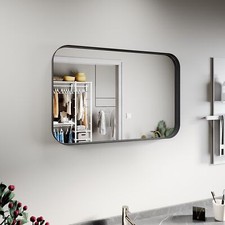 Elegant Bathroom Wall Mirror Rounded Corner Rectangle Mirror Decor Vanity mirror
