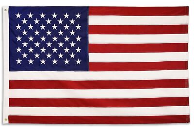 Embroidered USA Heavy-Duty 210D Oxford Polyester American Flags - Multiple Sizes