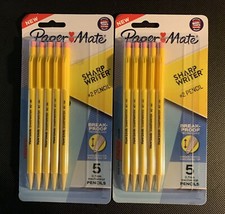 2 Packs Paper Mate Sharp Writer Mechanical #2 Pencils, Old Yellow School 5 Ea
