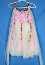A WISH COME TRUE Ballet Dance Dress Costume PINK/IVORY Tulle Skirt MC M CHILD