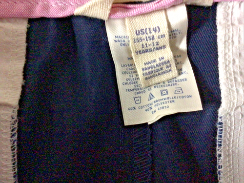 Lands End Girls Chino School Uniform Dress Pants Khaki & Blue Size 14 & 14+ - Picture 18 of 20