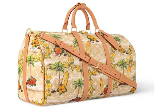 NIB Louis Vuitton Keepall Bandouliere 50 Monogram Surfin Sand