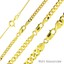 thumbnail 1 - 14k Gold over 925 Sterling Silver Curb Cuban Mens Women Chain Necklace All Sizes