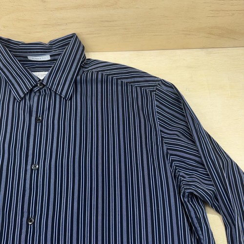 Concepts by Claiborne Mens Shirt XXLarge Blue Stripe Long Sleeve Button Up - Picture 6 of 16