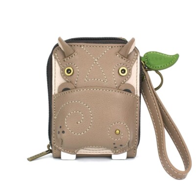 CHALA HIPPO Cute -C Credit Card Holder Gray 3.5''W x 5''H x 1''D NWT