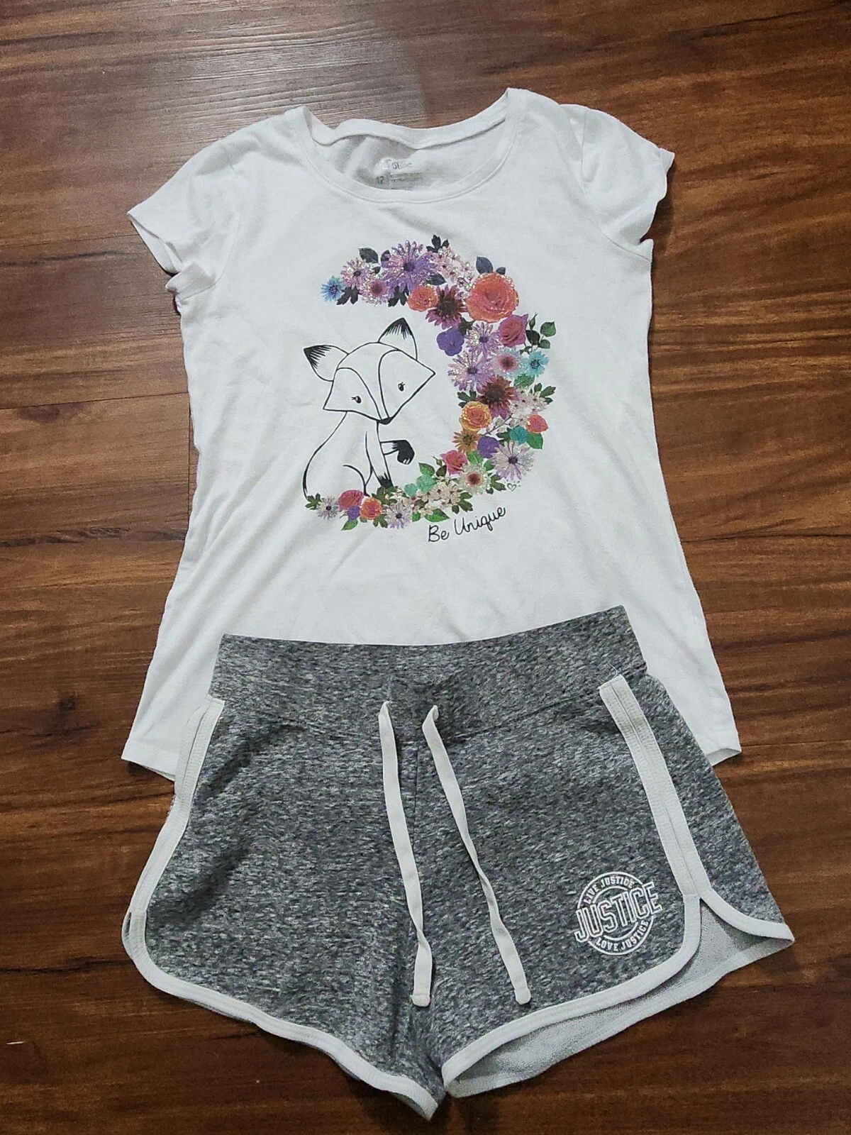 JUSTICE GIRLS FOX MULTI COLORED OUTFIT SIZE 12