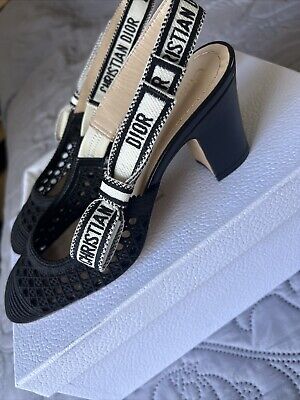 Authentic Christian Dior & Moi Slingback Pumps Black Cannage Authentic Christian Dior & Moi Slingback Pumps Black Cannage