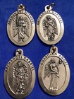 Lot 4 Archangel St Medals Michael Gabriel Raphael Guardian Saint Italy 1-1/2”