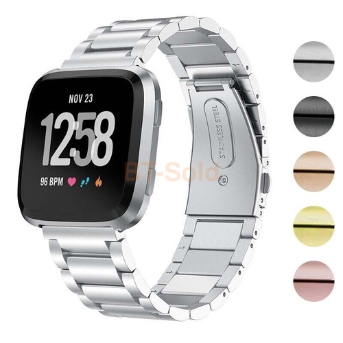 Hot New - For Fitbit Versa / 2 / Lite Replace Stainless Steel Watch Band Strap - Picture 2 of 17