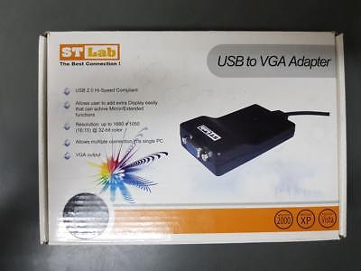 ST-LAB Model: U-470 USB 2.0 to VGA Adapter. USB 2.0 Graphics Adapter
