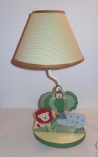 2010 Lambs and Ivy Jungle Lamp Green Safari Monkey Lion Hippo Kids Room Baby