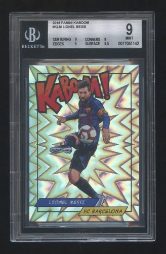 BGS 9 9.5 2018 PAINI KABOOM #KLM  SSP   BARCELONA  GOAT MESSI  BEAUTIFUL LOOKING