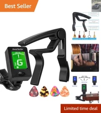 Precision Guitar Capo and Tuner Combo with Picks – For Unmatched Sound Quality