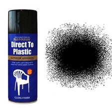 x1 Rust-Oleum Superior Direct To Plastic Aerosol Spray Paint Black Gloss