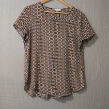 Nwot! Pleione Multicolor Floral Top Semi-Sheer Womne's M #H79-15