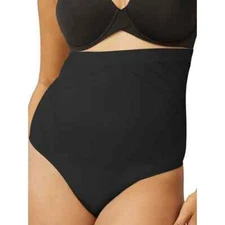 Maidenform Black Flexees Feel Good Fashion High Waist Thong Panty Size 3XL New!