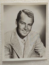 ALAN LADD HAND SIGNED DOUBLE WEIGHT MATE 8x10 PHOTO 1950's SUPERB!