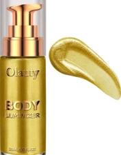 NEW OLAUTY BODY LUMINIZER BODY ILLUMINATOR HIGHLIGHTER #02 METALLIC GOLD 1 OZ