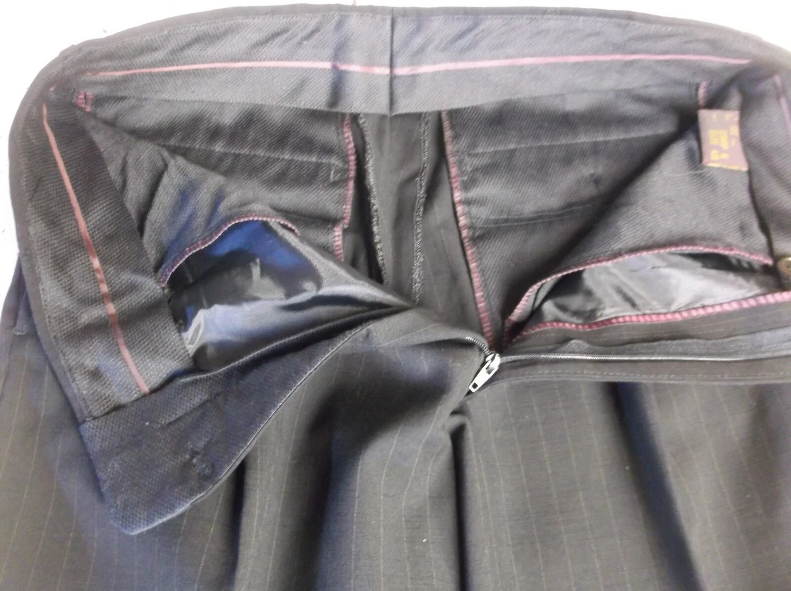 Vantage Gucci tuta nera grigia a righe 3 bottoni 38 R pantaloni 31"" W 31 1 2""L