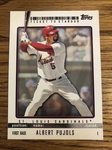 Albert Pujols 2009 Topps Ticket To Stardom Cardinals #1   *A760*
