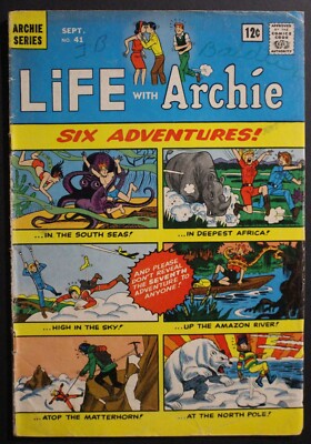 Life with Archie #41 1st GODZILLA & MOTHRA in Comics 1965 Amazon Africa GVG 3.0
