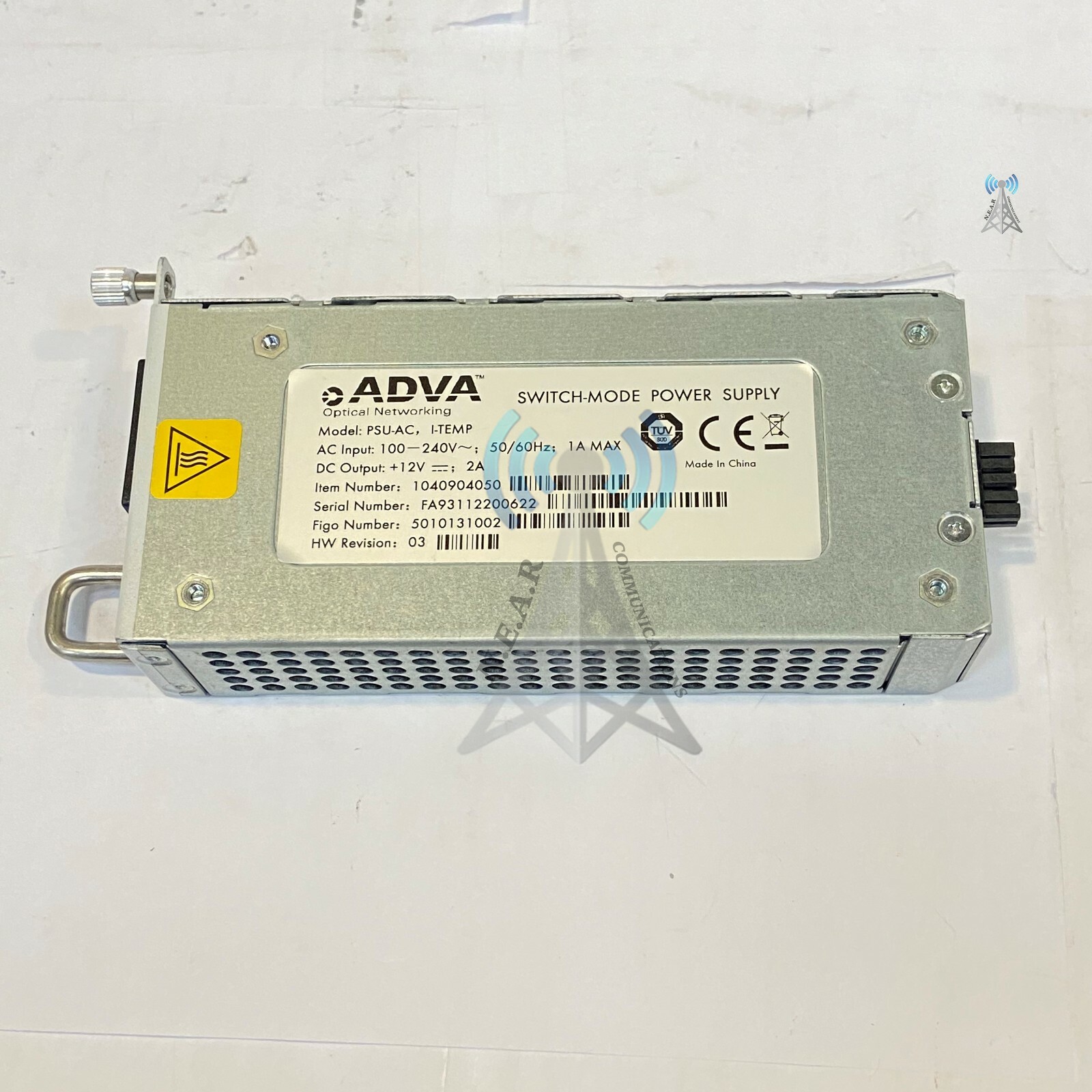 Adva, PSU-AC, 1040904050, AC POWER SUPPLY UNIT, 12V, 2A, LOT OF 8 ...