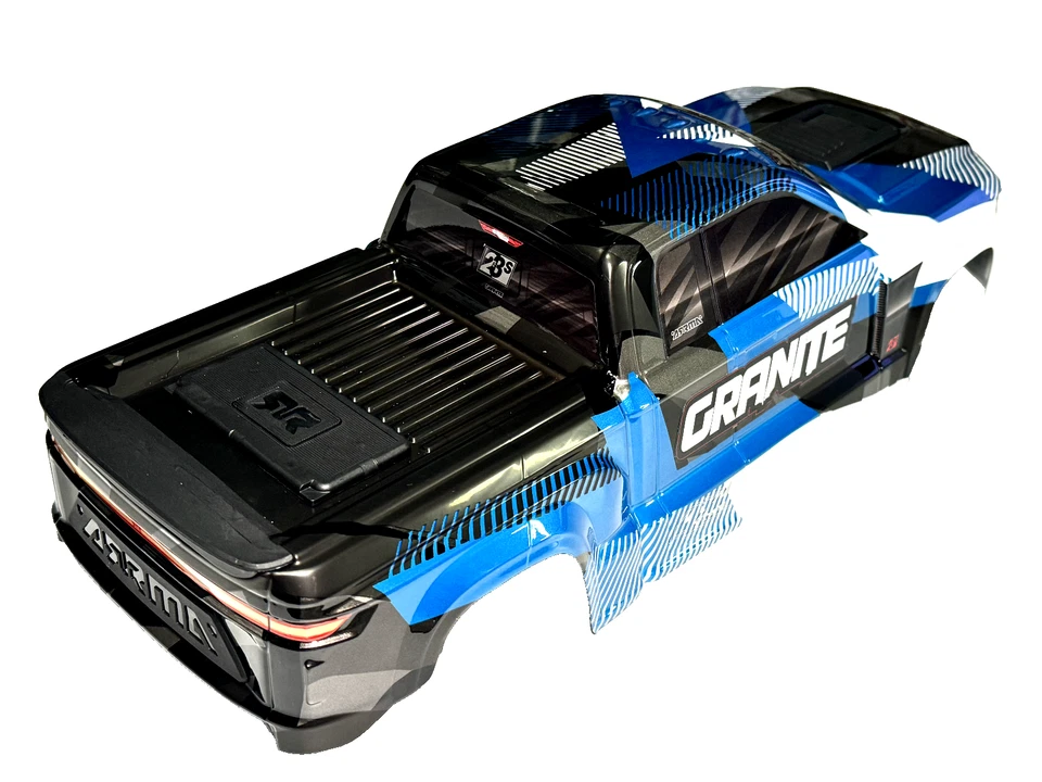 Arrma GRANITE 223S BLX 1/10 4x4 Monster Truck Body Shell Blue ARA4302V4 - Image 4 of 4