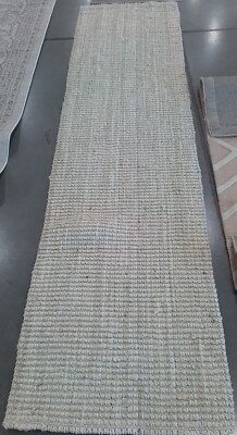 BLEACH IVORY 2'-3'' x 9'-0'' Broken Thread Rug, Reduced Price 1172773855 NF747B-29