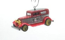 Christmas Ornament for 1932 Ford Delivery Truck Santa Car Red