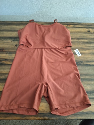 Women's Old Navy One Piece Cut Waist Jumpsuit XL Brown - Picture 4 of 4
