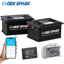 36V 48V 105Ah Golf Cart Lithium LiFePO4 Battery 200A BMS Bluetooth+Monit+Charger