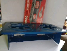 Vtg Sterno #46 Stove Double Burner Blue Kitchenette 