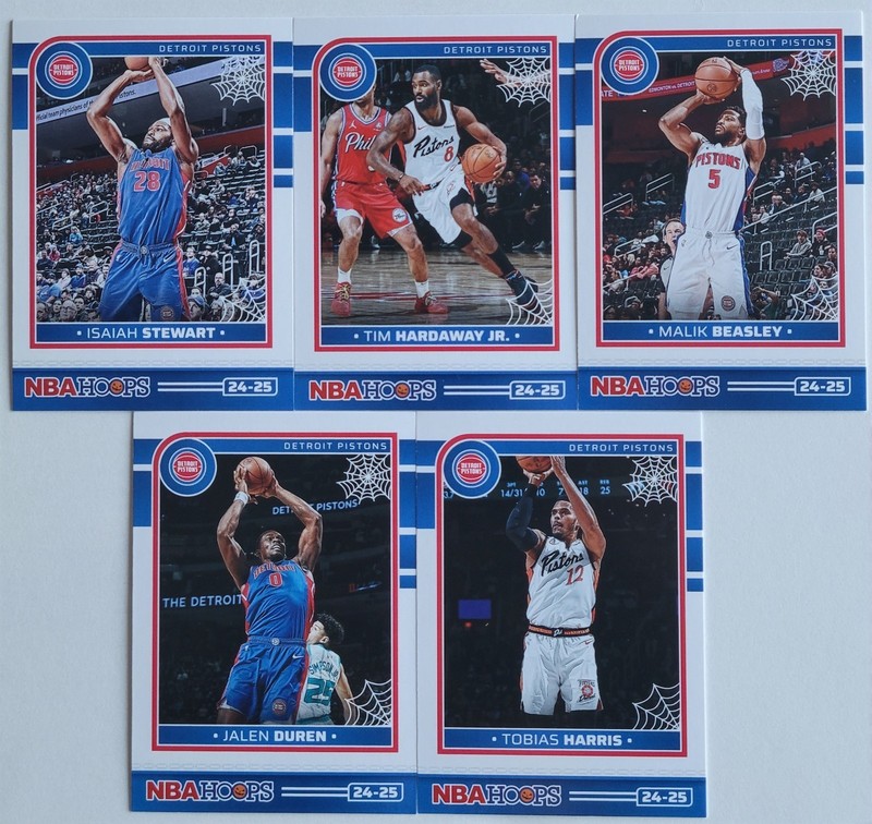 5 Card Lot- 2024-2025 Panini Haunted Hoops/Pistons 🏀 (See Photos For Card Info)