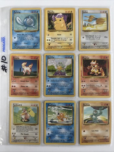 Pokémon Cards Lot of 9 Non-holo Common Basic Vintage