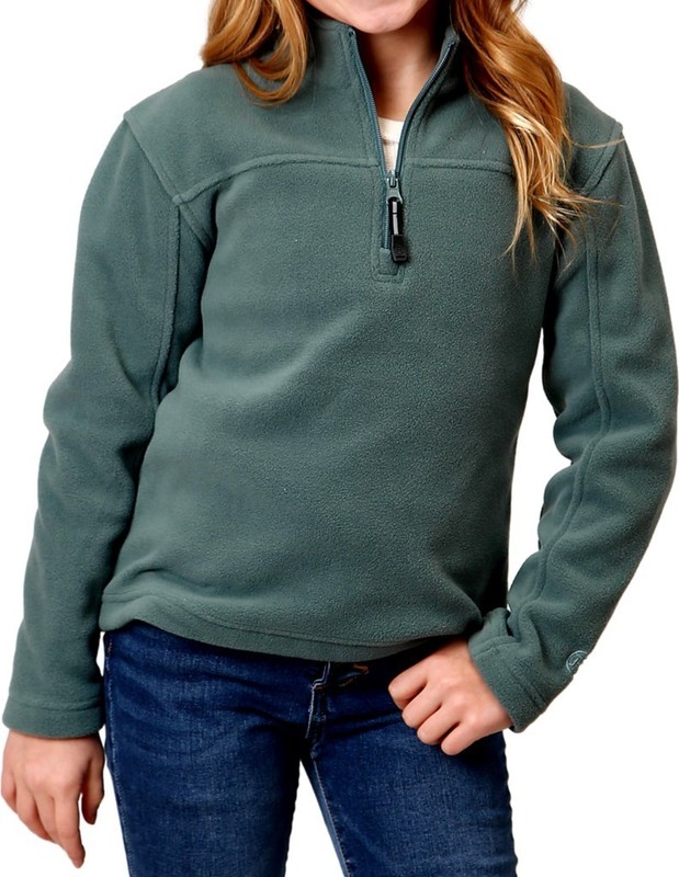 Roper Western Sweatshirt Girls Misty M Green 03-298-0692-6159 GR